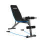 Träningsbänk med lutning, benlås och gummiband, REBEL ACTIVE