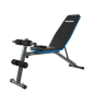 Träningsbänk med lutning, benlås och gummiband, REBEL ACTIVE