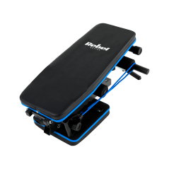 Träningsbänk med lutning, benlås och gummiband, REBEL ACTIVE