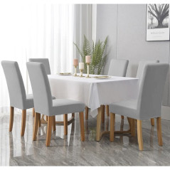 Stolsöverdrag - grå sammet Ruhhy 22979