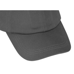 En keps med skärm och förstärkning, grå, CE