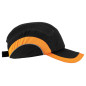 En keps med skärm och förstärkning, svart-orange, CE