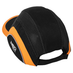 En keps med skärm och förstärkning, svart-orange, CE