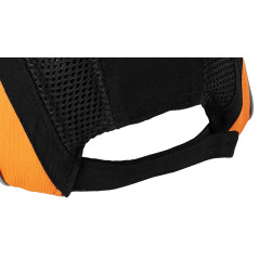 En keps med skärm och förstärkning, svart-orange, CE