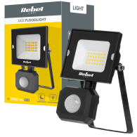 LED-strålkastare 20W med rörelse- och skymningssensor, 4000K, 230V
