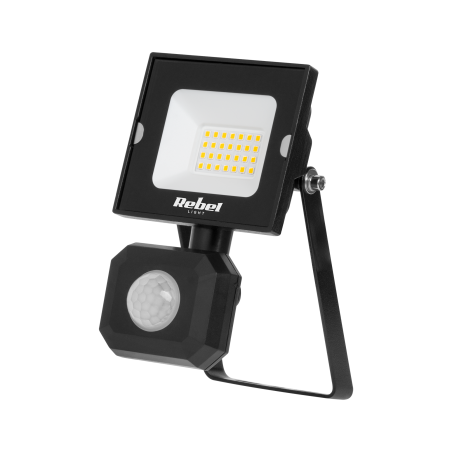 LED-strålkastare 20W med skymnings- och rörelsesensor, 6500K, 230V