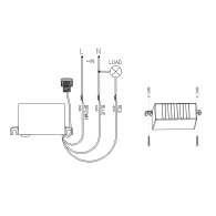Skymningssensor med extern sond 2300W MCE34