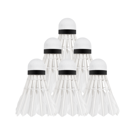 Fjäderbadmintonshuttlecockar av gåsdun, rör med 6 stycken, REBEL ACTIVE.