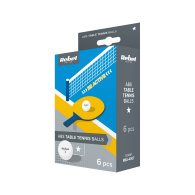Set med bordtennisbollar, ABS-material, 6 st, REBEL ACTIVE