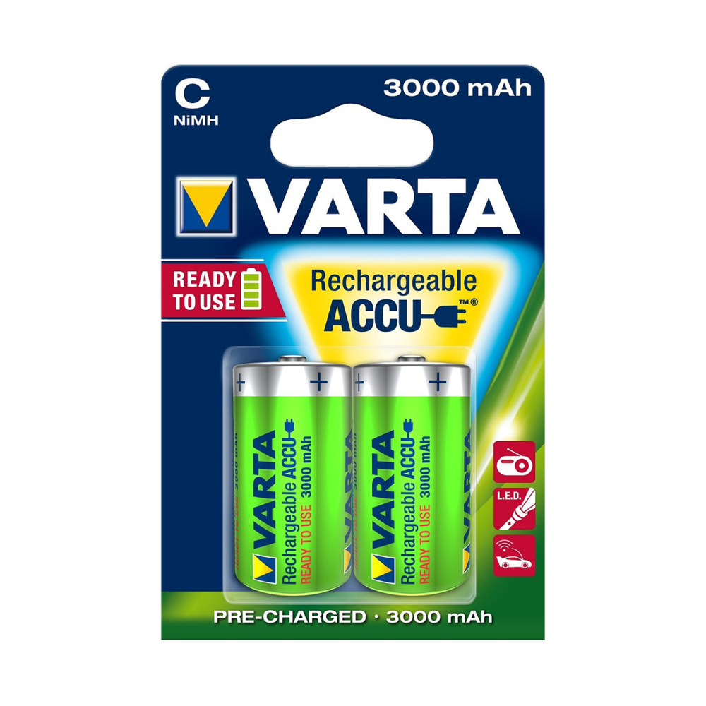 Batteri VARTA R14 NiMh 3000mAh 2st/förp. Batteri VARTA R14 NiMh 3000mAh 2st/förp.