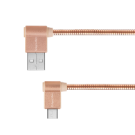 USB-kabel - vinklad typ C-kontakt 1m 3A Kruger&Matz