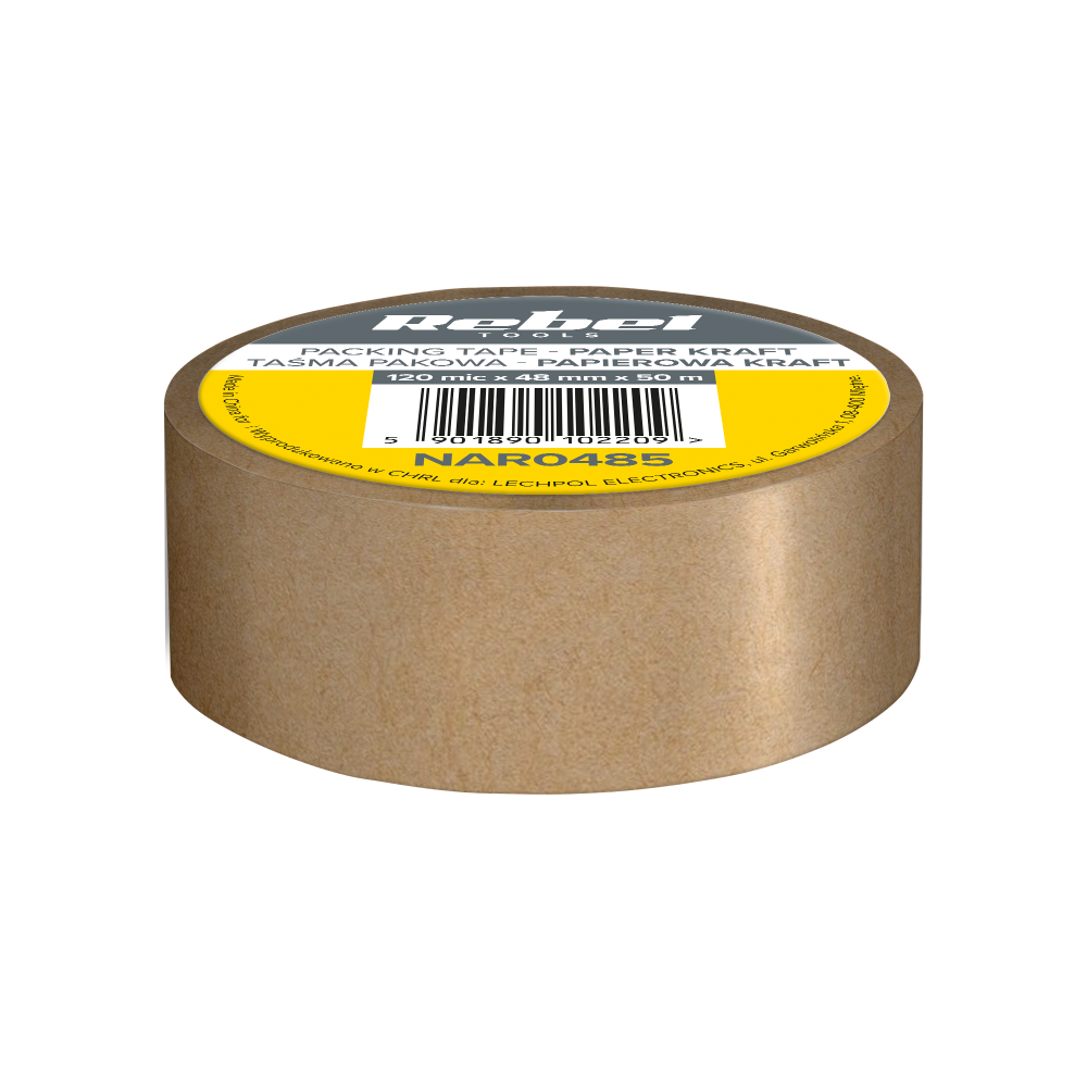 Kraftpapper förpackningstejp REBEL (120 mikron x 48 mm x 50 m)