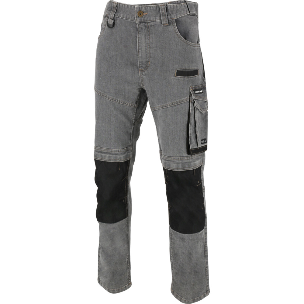 Spodnie jeansowe szare stretch ze wzmocn., '2xl', ce, lahti