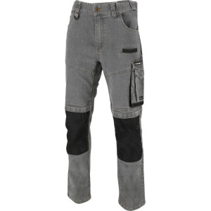 Spodnie jeansowe szare stretch ze wzmocn., '2xl', ce, lahti