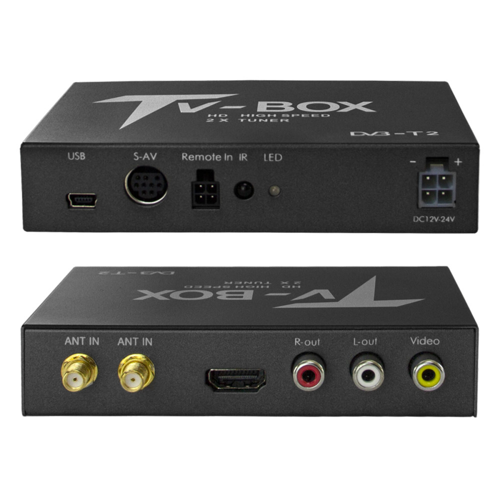 Bil-TV-tuner för digital-TV dvbt/t2 hevc/h.265 usb hdmi av