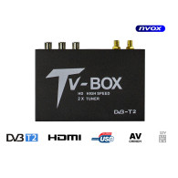 Samochodowy tuner telewizji cyfrowej dvbt/t2 hevc/h.265 usb hdmi av