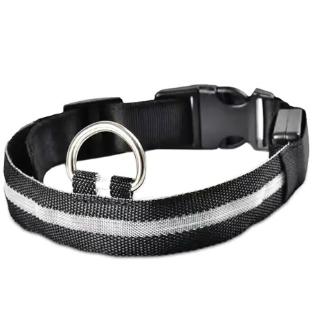 AG232D Lysande LED-halsband 32-37cm svart