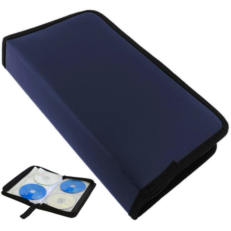 AG428B Fodral för 80 CD/DVD-skivor blå