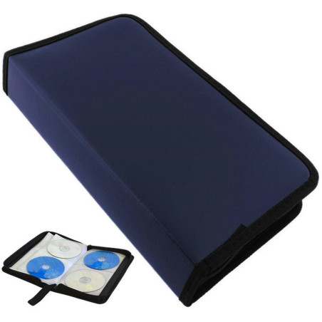 AG428B Fodral för 80 CD/DVD-skivor blå