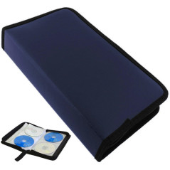 AG428B Fodral för 80 CD/DVD-skivor blå