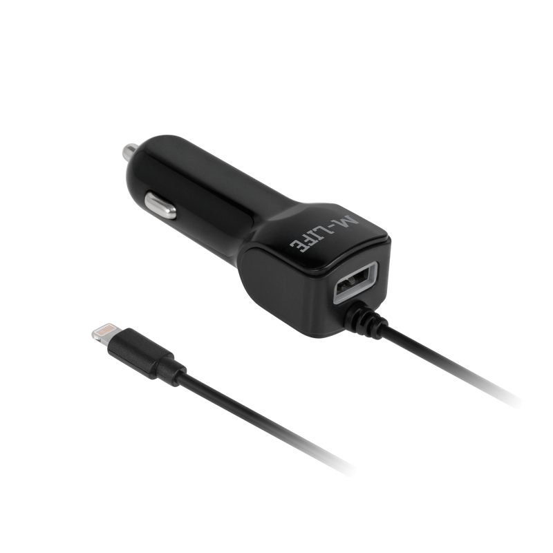Bil laddare M-Life för Apple iPhone, iPad + USB 2100 mA