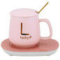 DA27B El. muggvärmare rosa + mugg