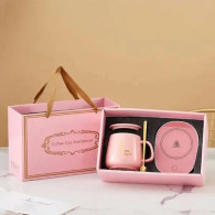 DA27B El. muggvärmare rosa + mugg