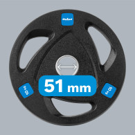 Belastning av järnolympiskt gummerat set 2x10kg, hål 51mm, REBEL ACTIVE