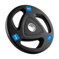 Belastad olympisk gummibeklädd järnviktsuppsättning 2x15kg, hål 51mm, REBEL ACTIVE