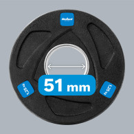 Belastning av järnolympiskt gummerat set 4x1.25kg, hål 51mm, REBEL ACTIVE.