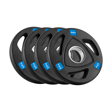 Belastning av järnolympiskt gummiförsett set 4x2.5kg, hål 51mm, REBEL ACTIVE