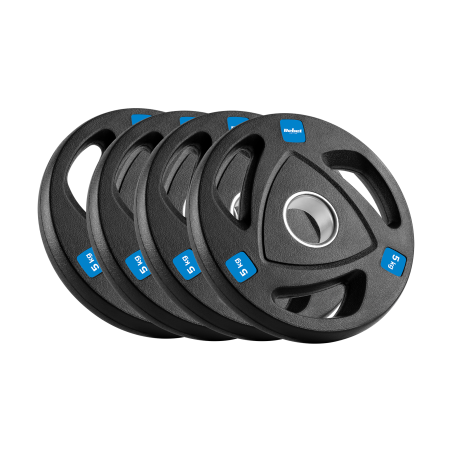 Belastning av järnolympiska gummipaket 4x5kg, hål 51mm, REBEL ACTIVE