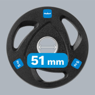 Belastning av järnolympiska gummipaket 4x5kg, hål 51mm, REBEL ACTIVE