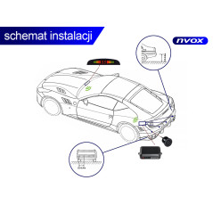 Parkeringssensorer med 4 sensorer och display
