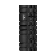 Rulle med knoppar för massage 14x33cm, svart färg, material EVA, REBEL ACTIVE