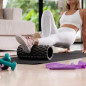 Rulle med knoppar för massage 14x33cm, svart färg, material EVA, REBEL ACTIVE