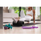 Rulle med knoppar för massage 14x33cm, svart färg, material EVA, REBEL ACTIVE