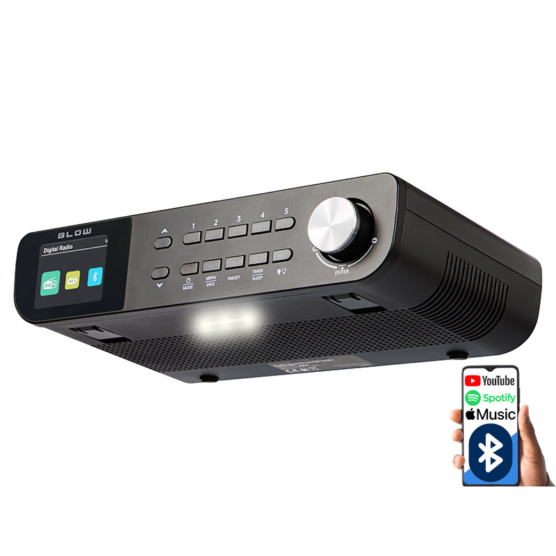 77-570- Köksradio med upphängning RK1 FM/DAB+ Blow BT svart