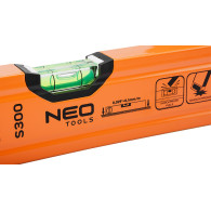 Vattenpass i aluminium S 300, 3 libeller, 60 cm
