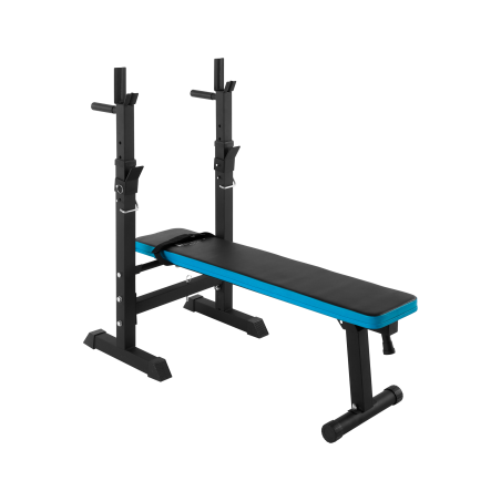 Träningsbänk rak justerbar med ställningar REBEL ACTIVE