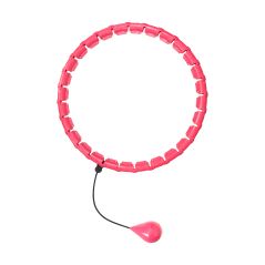 Smart Hula Hoop viktminskningshjul med knoppar och 50 cm vikt, rosa, REBEL ACTIVE