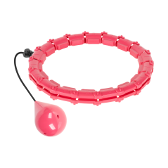 Smart Hula Hoop viktminskningshjul med knoppar och 50 cm vikt, rosa, REBEL ACTIVE