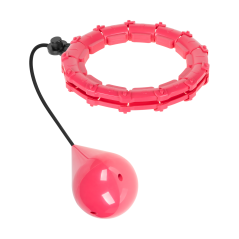 Smart Hula Hoop viktminskningshjul med knoppar och 50 cm vikt, rosa, REBEL ACTIVE