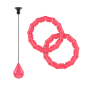 Smart Hula Hoop viktminskningshjul med knoppar och 50 cm vikt, rosa, REBEL ACTIVE