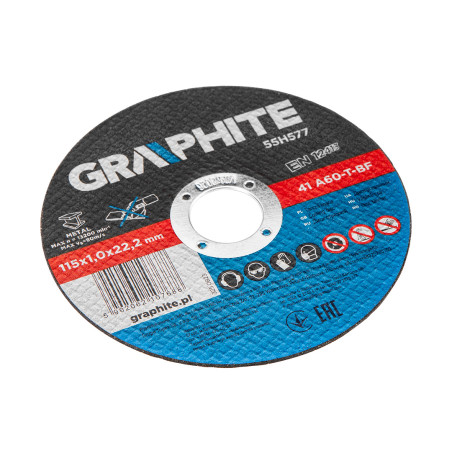 Skärskivor för metall 115 x 1,0 x 22,2 mm, 41 A60-T-BF, 10 stycken, folie