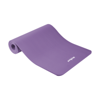 Mata gimnastyczna do ćwiczeń joga, pilates, fitness, 183x61cm, grubość 1.5cm, materiał NBR, fioletowa, REBEL ACTIVE