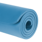 Yogamatta för yoga-, pilates- och fitnessövningar, 183x61cm, tjocklek 1,5cm, material NBR, blå, REBEL ACTIVE.