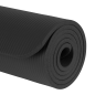 Yogamatta för yoga-, pilates- och fitnessövningar, 183x61 cm, tjocklek 1 cm, material NBR, svart, REBEL ACTIVE.