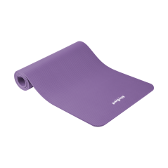 Yogamatta för yoga-, pilates- och fitnessövningar, 183x61cm, tjocklek 1cm, material NBR, lila, REBEL ACTIVE.