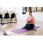 Yogamatta för yoga-, pilates- och fitnessövningar, 183x61cm, tjocklek 1cm, material NBR, lila, REBEL ACTIVE.